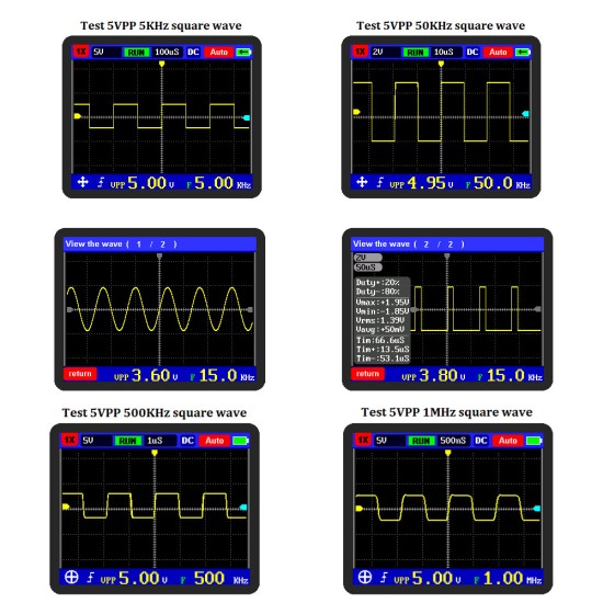 2031H 2.4-inch Screen Digital Oscilloscope 200MS/s Sampling Rate 30MHz Analog Bandwidth Support Waveform Storage white