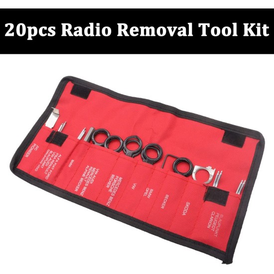 20pcs Car Radio Removal Tool Kit Auto Audio Cd Player DVD Navigation Interior Disassembly Repair Tool