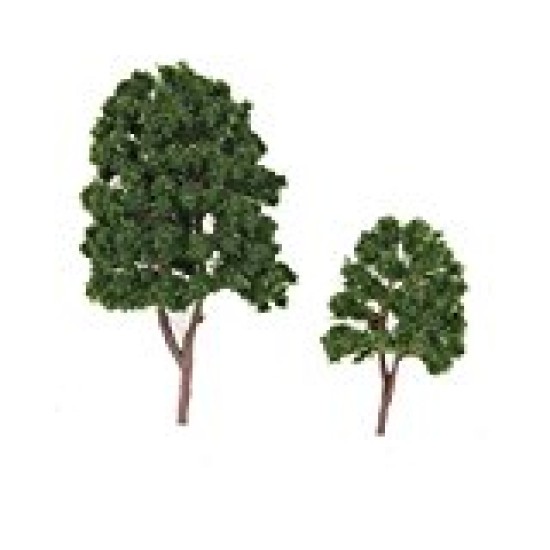 20pcs Miniature Tree Models Train Scenery Railroad Supplies Dard Green 7.5cm