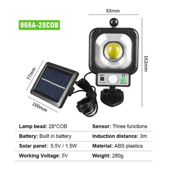 21led Solar Light Outdoor Super Bright Energy Saving Waterproof Human Body Sensor Light Wall Lamp 966A