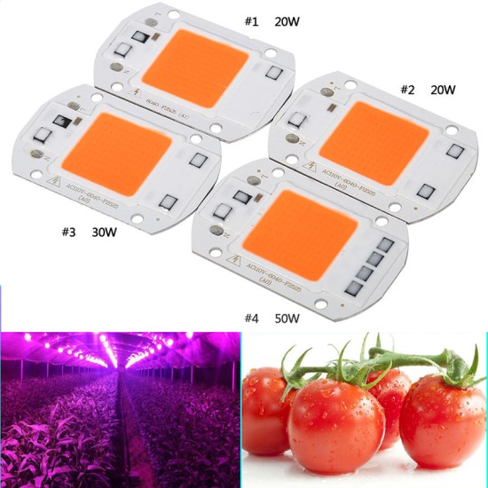 220V 50W Full Spectrum LED COB Chip Grow Light Plant Growing Lamp Bulb