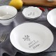 22Pcs/Set Simple Pattern Stackable Ceramic Tableware Bowl Plate Chopsticks Spoon Set