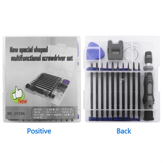 24pcs Screwdriver Combination Set Cross-Point Screwdriver Household Mobile Phone Disassembly Maintenance Tool (screwdriver set)