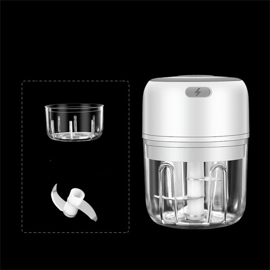 250ml Electric Garlic Press Separable Usb Charging Blender Mixer