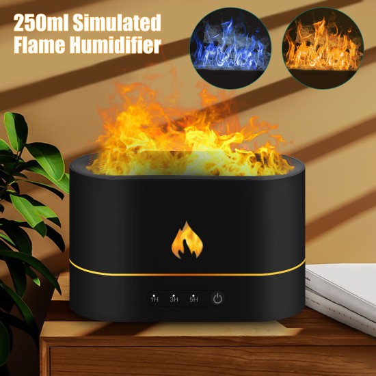 250ml Usb Air Humidifier Essential Oil Diffuser Black