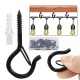 25pcs Q-type Hook with Spring Buckle Load-bearing 10kg Anti-shedding Safety Sheep Eye Nail Hook