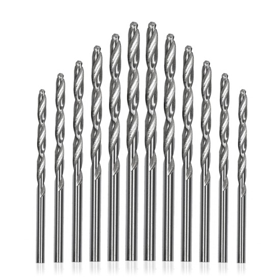 25pcs Twist Drill Bit Set HSS High Speed Steel Mini Drill Straight Shank Rotary Tool