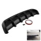 25"x 5" Universal Car Kit Rear Bumper Cover Trim Shark Fin Spoiler Lip Diffuser black