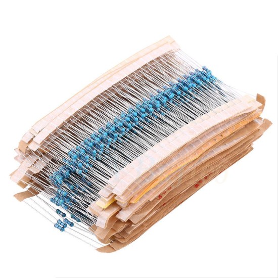 2600 Pcs 130 Values 1/4W 0.25W 1ohm 3M Resistor Resistors Kit Assortment Set 2600