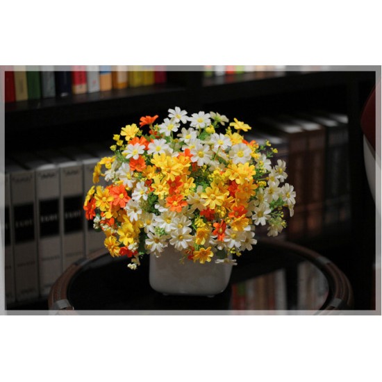 28 Heads 1 Bouquet Simulate Artificial Daisy Silk Flowers for Wedding Home Decoration