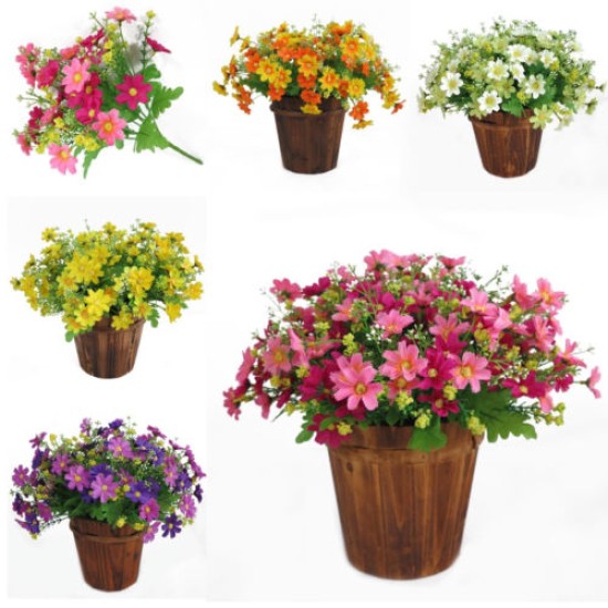 28 Heads 1 Bouquet Simulate Artificial Daisy Silk Flowers for Wedding Home Decoration