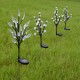 2Pcs Solar Powered Branch Leaves Light Lawn Lamp for Outdoor Garden Landscape White light