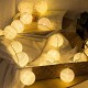 2m 10 Lamp Led Light  String 6cm Diameter Cotton Ball Lights Interior Outdoor Decoration Night Lights For Children Room Party Wedding Garden Grey