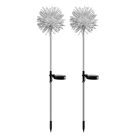 2pcs Led Solar Lamp Dandelion Shape Outdoor Luminous Fairy Lights for Garden Lawn 68cm