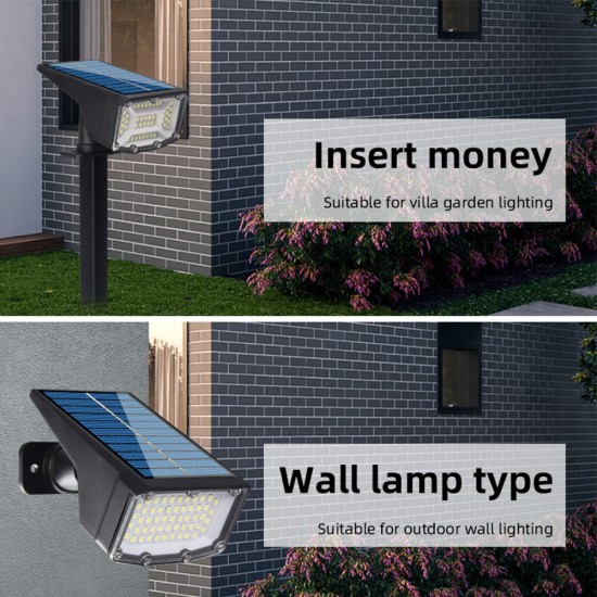 2pcs Outdoor Solar Spotlight Waterproof Super Bright Garden Light for Walkway Courtyard Garden Driveway 53LED