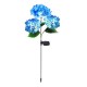 2pcs Solar Hydrangea Flower Light 3 Heads Lawn Lamps with Stake for Outdoor Garden Patio Country Decoration Blue