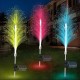 2pcs Solar Led Colorful Lights Ip66 Waterproof Optic Garden Lamps