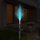 2pcs Solar Led Colorful Lights Ip66 Waterproof Optic Garden Lamps