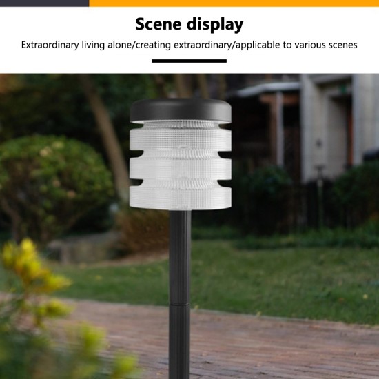 2pcs Solar Led Sensor Lawn Light Outdoor Waterproof Landscape Decoration Night Lamp