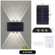 2pcs Solar Led Wall Lamp Waterproof Up Down Glowing Outdoor Sunlight Lamp for Garden Street Balcony Decor 6LED Cold White