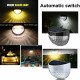 2pcs Solar Semi-circular Wall Light 6LED Waterproof for Stair Outdoor Fence Porch Garden White Shell Warm White