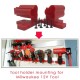 2pcs Wall Mount Type Brackets Set Compatible for Milwaukee 12v M12 Tool Holder Battery Hanger Rack Red