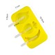 3 Cavities Silicone Ice Cream Mold Reusable Ice Cubes Tray Popsicle Mold with Stick random_Banana radish mango