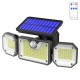 3 Heads Solar Lights Outdoor IP65 Waterproof Energy Saving  3 Mode Infrared Motion Sensor Wall Lamp 226LED