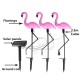 3 LEDs Solar-power Garden Light Flamingo Lawn Lamp Waterproof Night Light for Outdoor Garden Decoration  white light