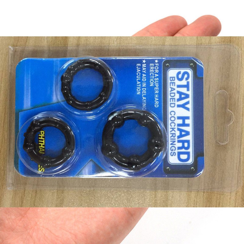 3 Pcs Penis Ring Male Enhancer Ejaculation Delay Cock Rings Black 3 Pcs Penis Ring Male Enhancer Ejaculation Delay Cock Rings Black