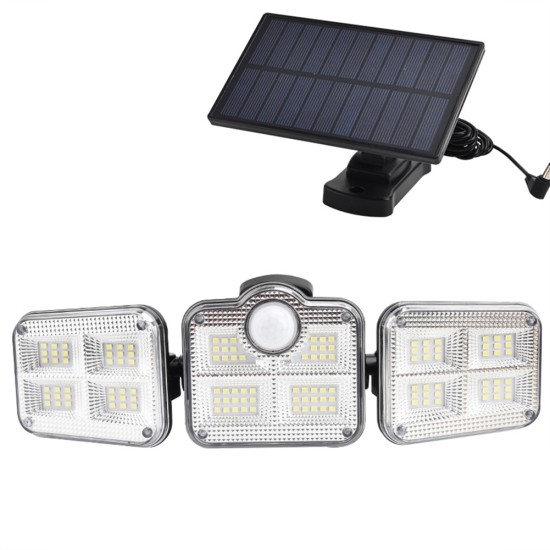 3-head Split Led Solar Wall  Light Solar Garden Light Outdoor Human Body Sensor Light