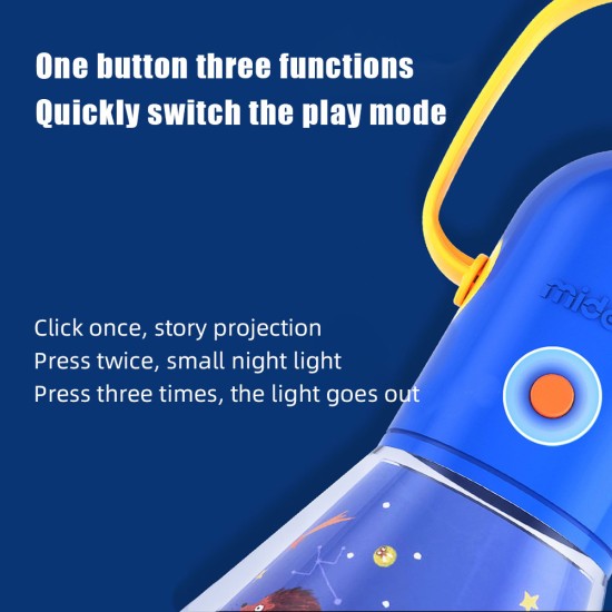 3-in-1 Children Projection Lamp Adjustable Focus Portable Luminous Story Projector Toys MD1103