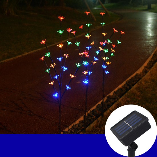 3 in 1 Solar Lamp Cherry Tree Shape LED Decoration Garden Lawn Light White light