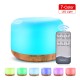 300ml Remote Control Wood Grain Household Fragrance Lamp Ultrasonic Mute Humidifier Light wood grain remote control_PSE Plug