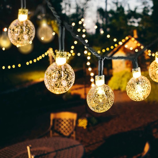 30LED Solar Lamp Fairy Strings 7 M RGB Solar Lamp Crystal Ball Warm String Lights Garden Solar Christmas Light 6.35 meters 30 lights