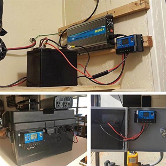 30a Solar Panel Battery Charge Controller 12v/24v Lcd Regulator Automatic Dual Usb Basic model YJSS-30A