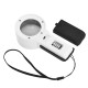 30x Led Light Luminous Magnifying Glass Double Optical Glass Lens Hand-held Magnifier