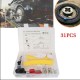 31pcs/set Car Tire Repair Kit Universal Automotive Valve Core High Low Pressure Tool Quick Remover Installer  Boxed