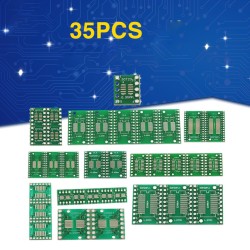 35 pcs 7 Kinds Pcb Board Kits Smd To In-line Ic Adapter Converter Plate Sop Msop Ssop Tssop Sot23