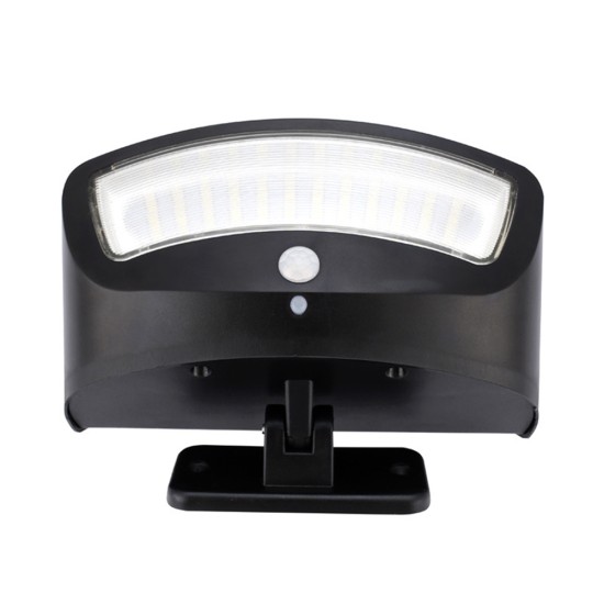 36LEDs Motion Sensor Light Waterproof Security Light Wireless Solar Powered Flood Light Wall Lamp for Patio Yard Black shell warm light