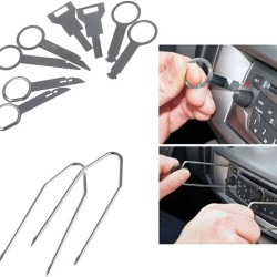 38pcs Car Audio Stereo CD Player Radio Removal Repair Tool Kits Interior Disassembly Tool Black