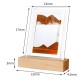 3D Glass Sandscape Hourglass Led Night Light Creative Quicksand Painting Atmosphere Light Table Lamp Orange