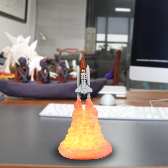 3D Printing Rocket Shape Night Light for Space Lovers Room Decoration large