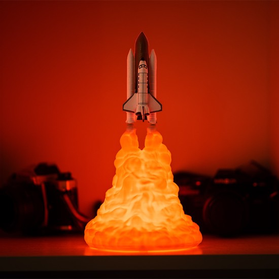 3D Printing Rocket Shape Night Light for Space Lovers Room Decoration large