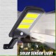 3cob Outdoor Solar  Led  Street  Lamp 3 Lighting Modes Pir Sensor Human Body Sensing + Light Sensor Waterproof Wall Light Outdoor Decor With remote control-JY160