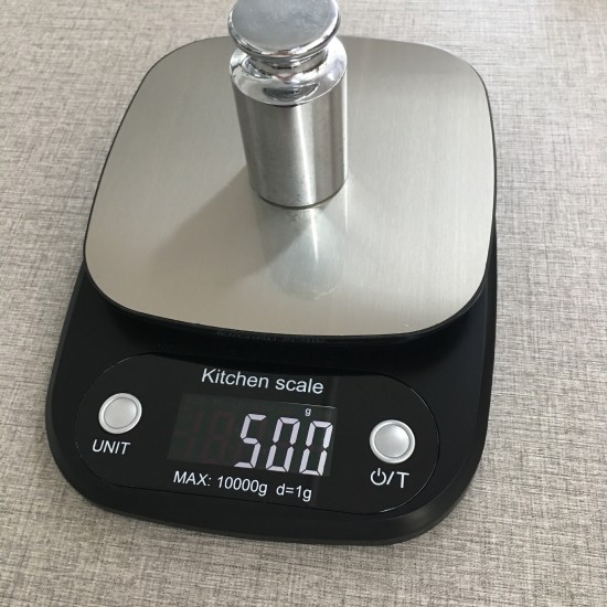 3kg/0.1g or 10kg/1g Digital Stainless Steel Kitchen Electronic Scale for Food Coffee Weighing Gray 10kg/1g