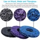 3pcs 4-1/2" x 7/8" Black blue purple Stripping Wheel Strip Discs for Angle Grinders Cleaning