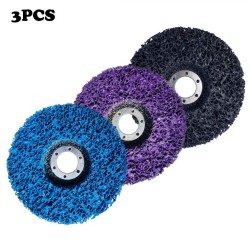 3pcs 4-1/2" x 7/8" Black blue purple Stripping Wheel Strip Discs for Angle Grinders Cleaning