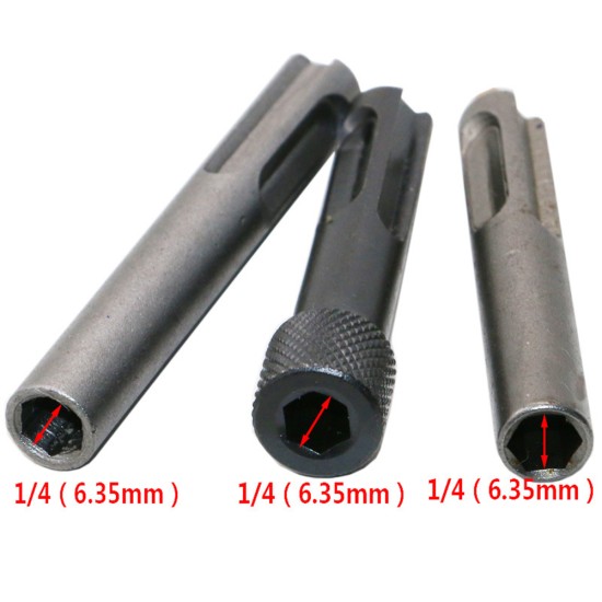 3pcs Electric Hammer Conversion Connecting Rod Sleeve Sds Inner Hexagon Converter Impact Drill Head Adapter