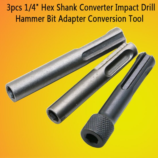 3pcs Electric Hammer Conversion Connecting Rod Sleeve Sds Inner Hexagon Converter Impact Drill Head Adapter